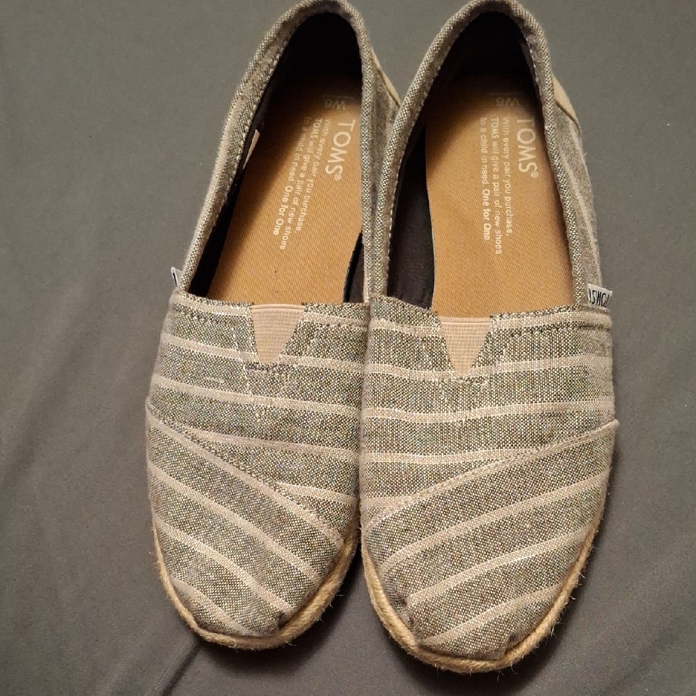 TOMS Earthy Striped Slip-Ons